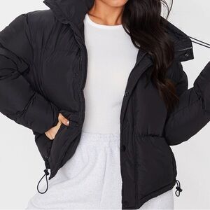 Pretty Little Thing | Black puffer jacket💕